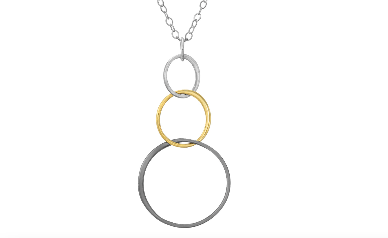 Mixed Metal Necklace - Drop, Interlocking or Cluster