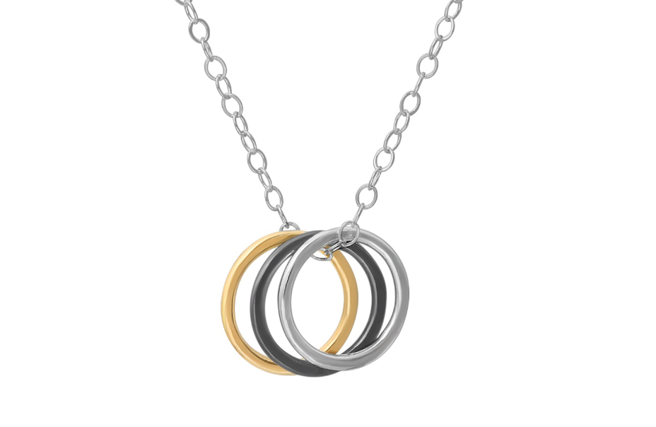 Mixed Metal Necklace - Drop, Interlocking or Cluster