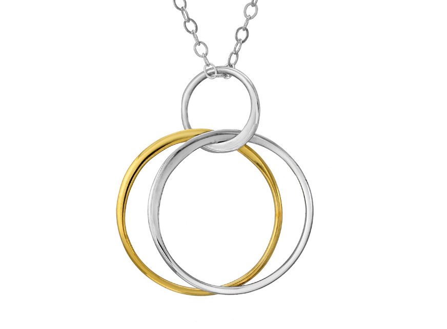 Mixed Metal Necklace - Drop, Interlocking or Cluster