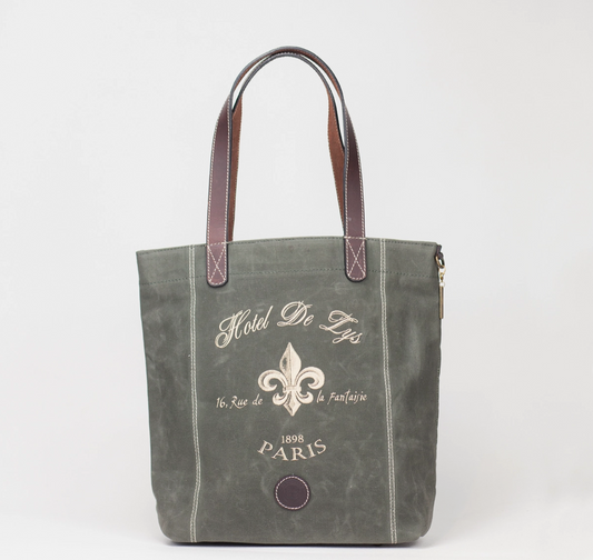 Waxed Olive Tote